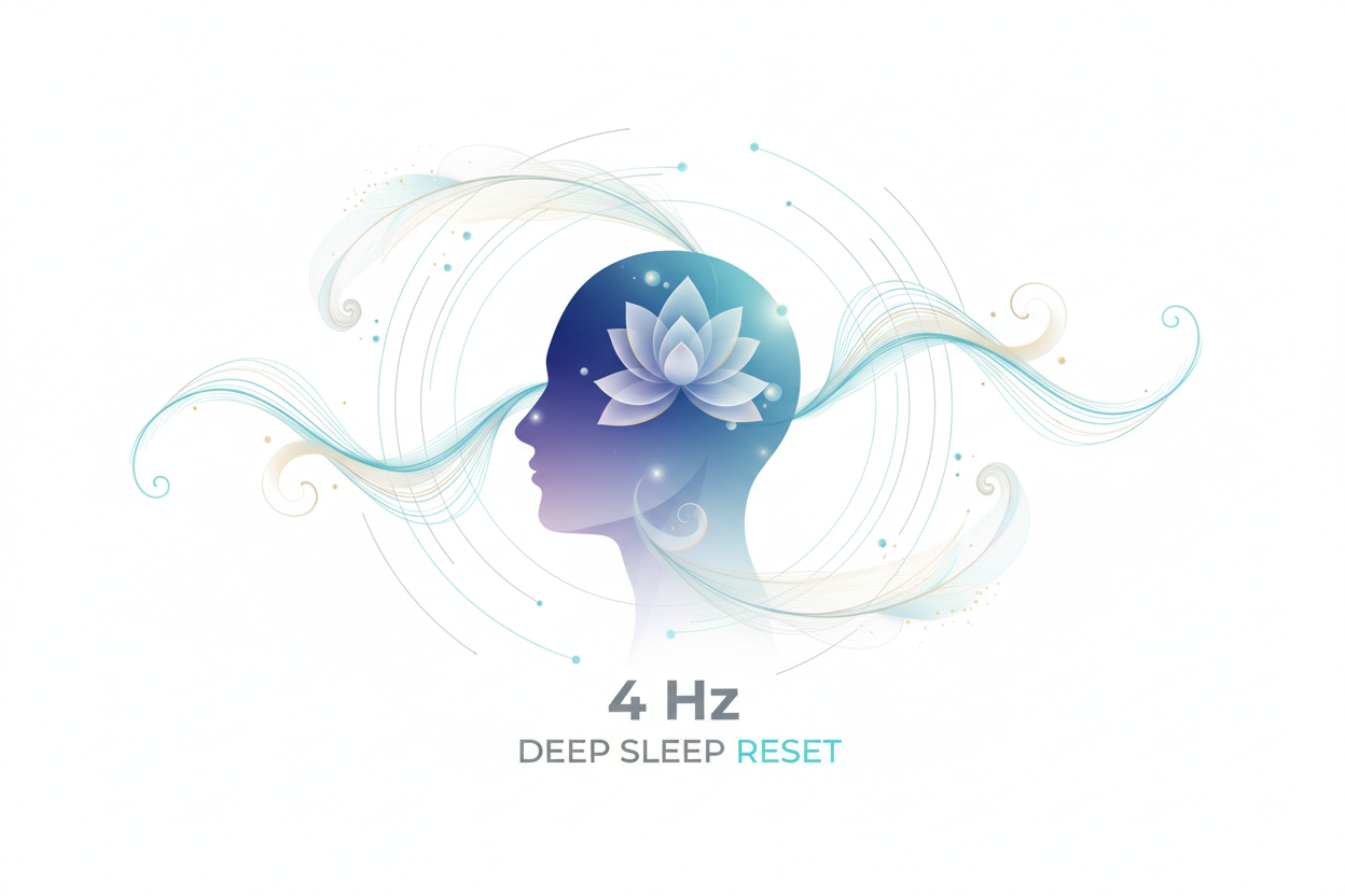 4 Hz Deep Sleep Reset. White background