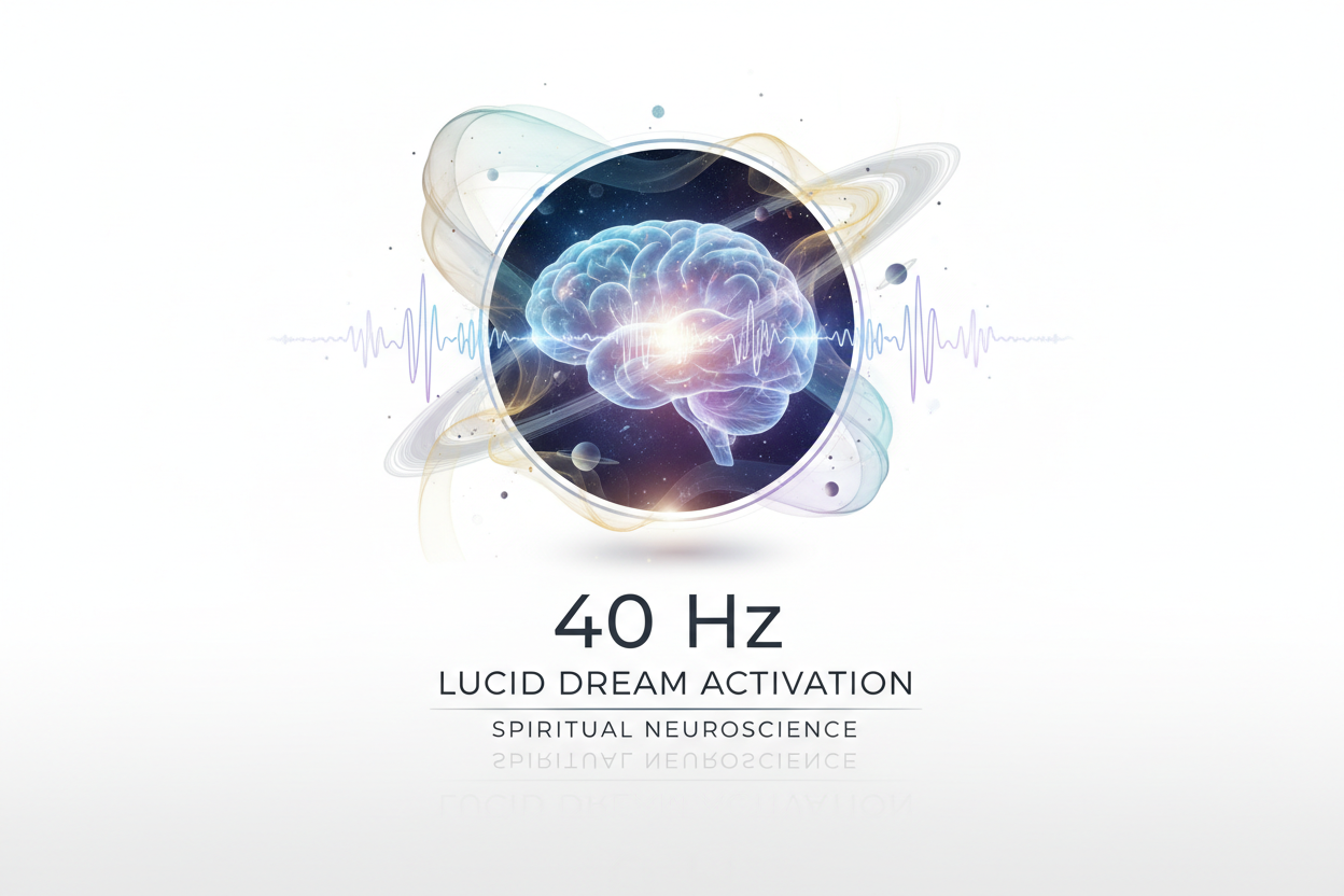 40 Hz Lucid Dream Activation. White background