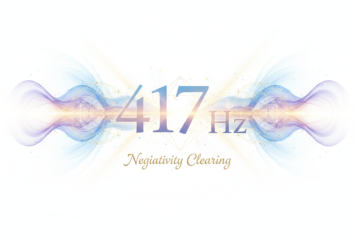 417 Hz Negativity Clearing. White background
