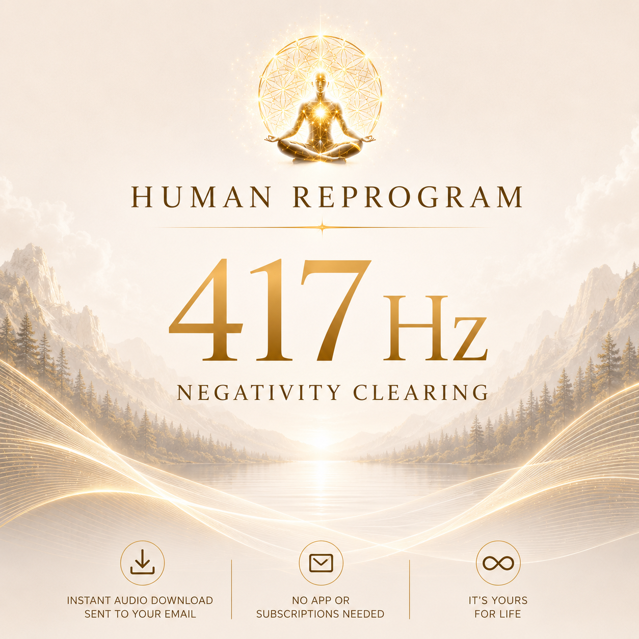 417 Hz Negativity Clearing — Reset Your Energy | Human Reprogram