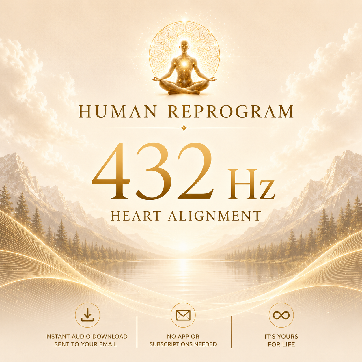 432 Hz Heart Alignment — Inner Peace and Calm | Human Reprogram