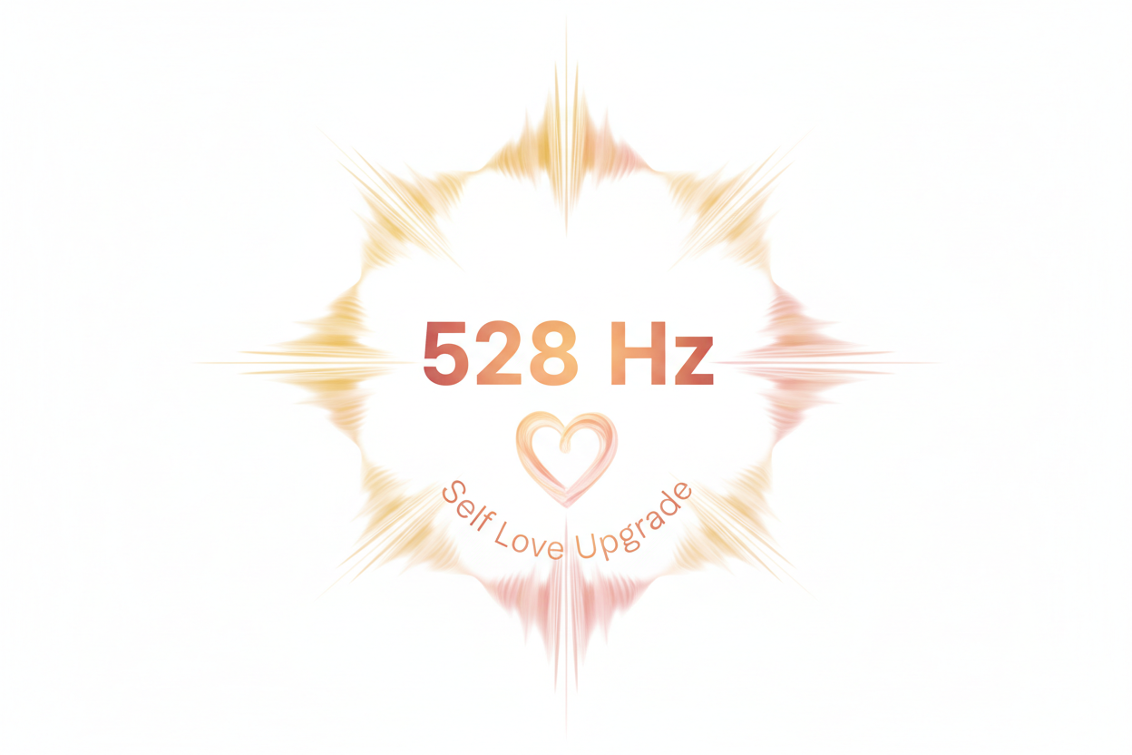 528 Hz Self Love Upgrade. White background