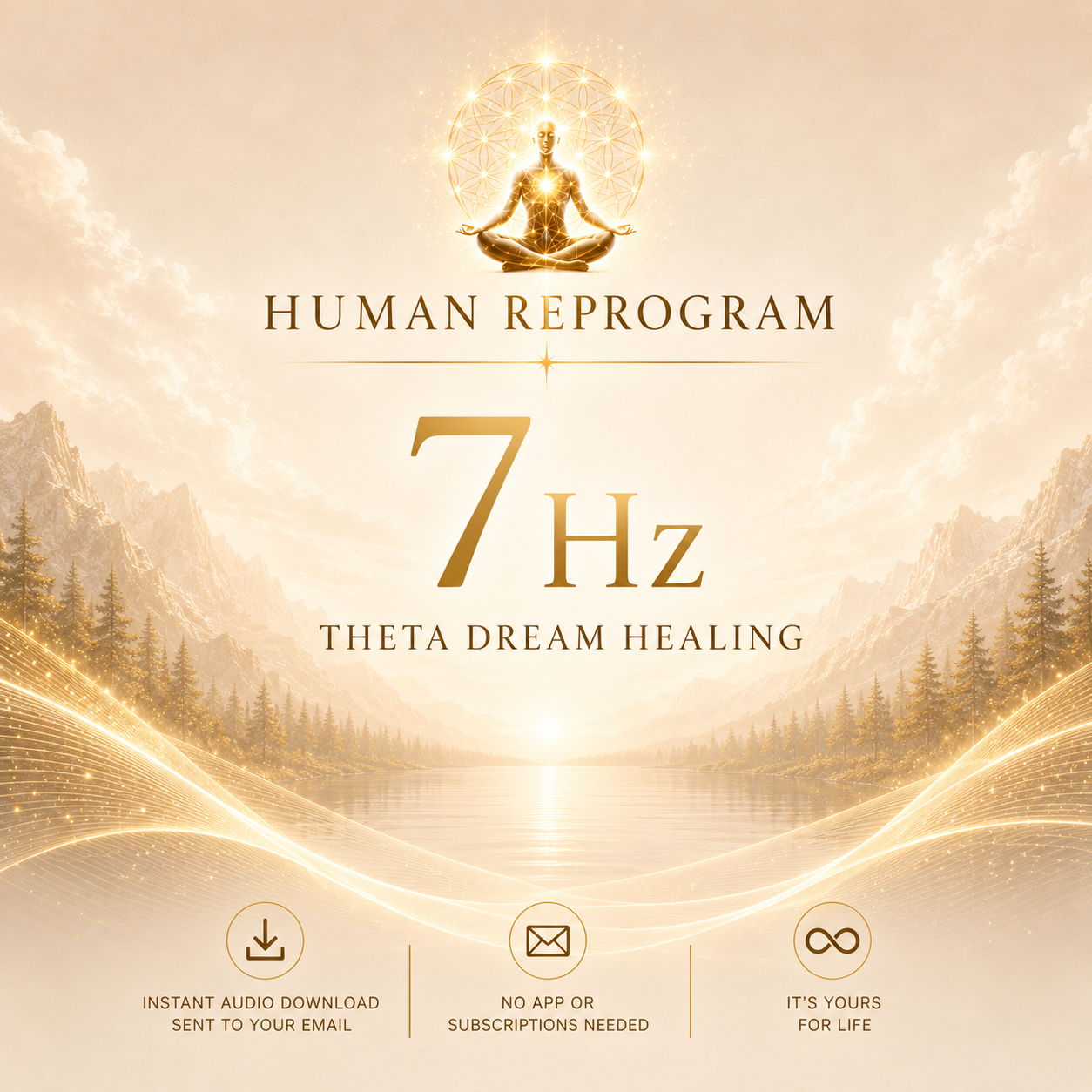 7 Hz Theta Dream Healing — Heal While You Sleep | Human Reprogram