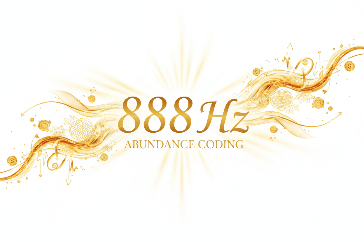 888 Hz Abundance Coding. White background