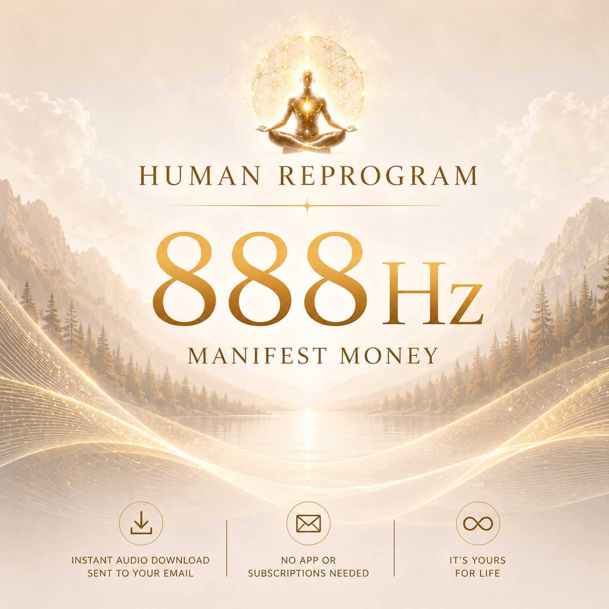 888 Hz Manifest Money Fast — Align With Abundance | Human Reprogram