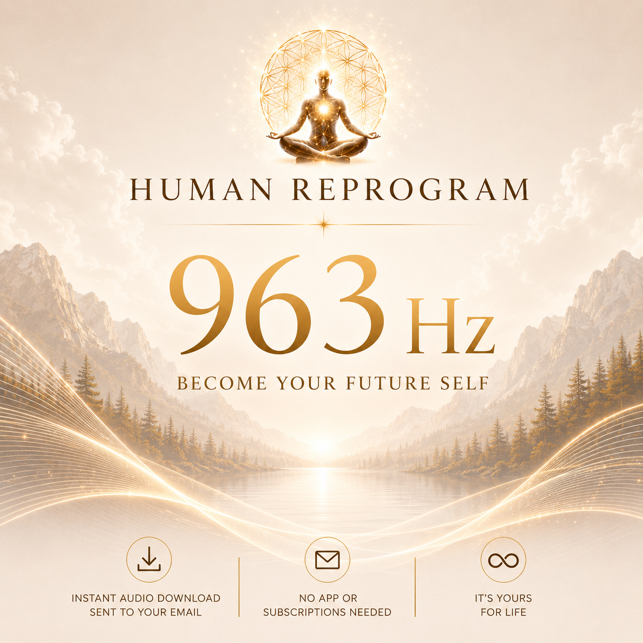 963 Hz Become Your Future Self — Step Into Who You Are | Human Reprogram