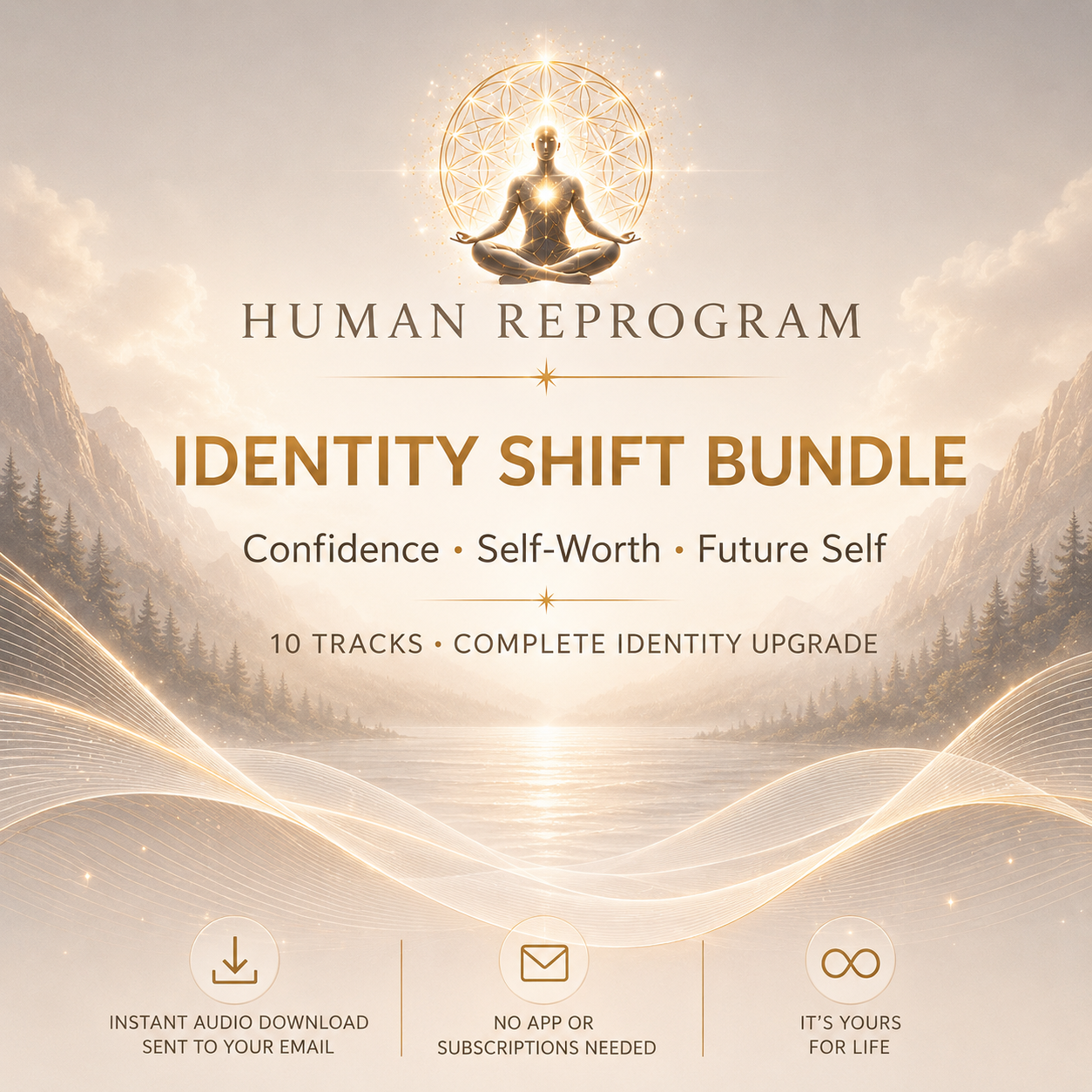 Identity Shift Bundle — 10 Tracks for Confidence and Self-Belief | Human Reprogram