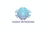 Logo with a brain-like design and 'Human Reprogram' text on a white background