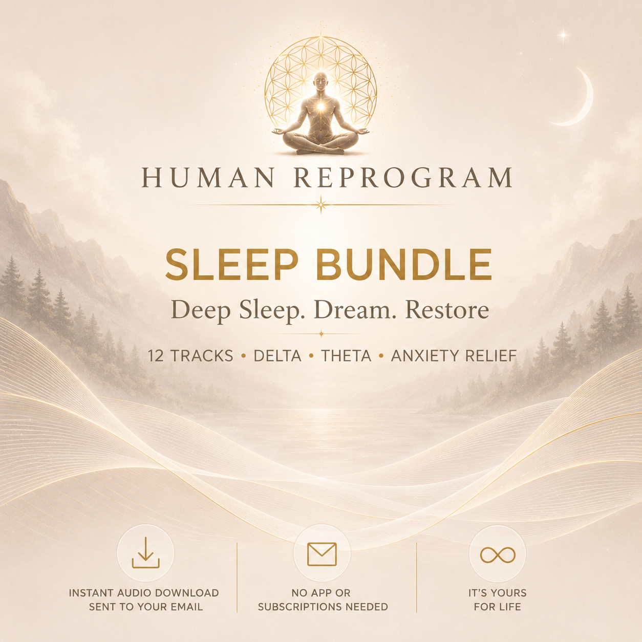 Sleep Bundle — 12 Tracks for Deep Sleep and Night Calm | Human Reprogram