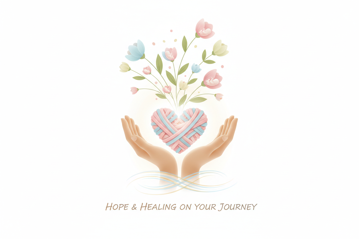 Infertility & IVF Emotional Support. White background