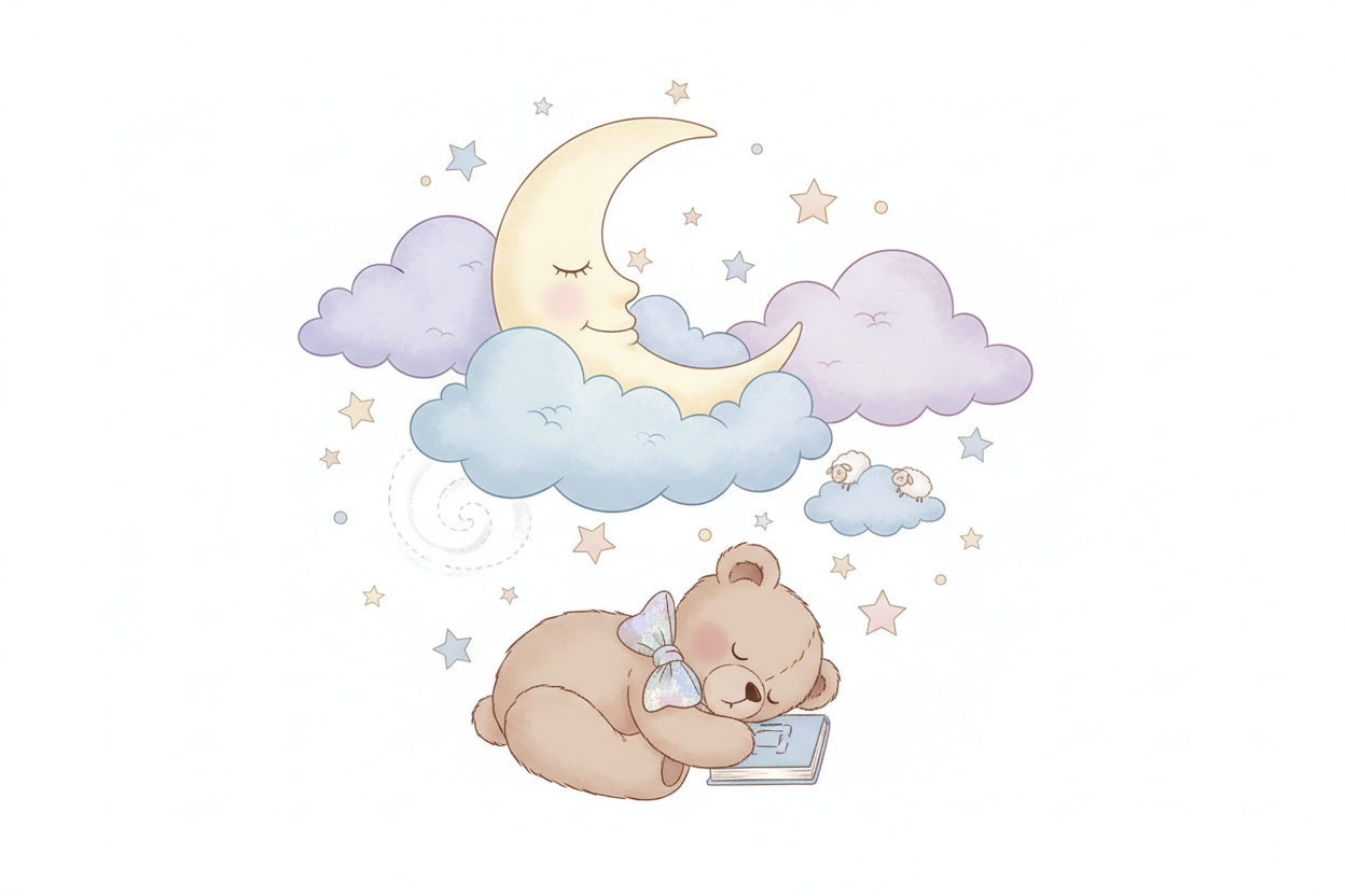 Time to Rest – Gentle Bedtime Lullaby for Toddlers. White background